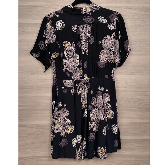 Free People Blue Hawaii Mini Dress Black Floral S - Picture 4 of 10